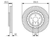 0986479T02 BOSCH - Tarcza ham. 