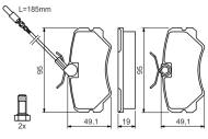 0986492090 BOSCH - Klocki ham. /BOSCH/