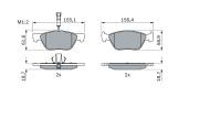 0986494004 BOSCH - Klocki ham.FIAT MAREA 2.0i,2.4JTD 96- przód /czuj./ /BOSCH/