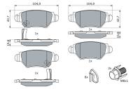 0986494014 BOSCH - Klocki ham.OPEL ASTRA 98- tył,ZAFIRA 99-/-ABS/ /BOSCH/