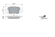 0986494023 BOSCH - Klocki ham.DB VANEO 1.7CDI 02- tył /BOSCH/