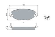 0986494026 BOSCH - Klocki ham.FORD MONDEO 00- przód /BOSCH/