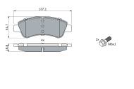 0986494027 BOSCH - Klocki ham.CITROEN BERLINGO przód /137x51mm/ PEUGEOT 307 /BOSCH/