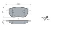 0986494038 BOSCH - Klocki ham.PEUGEOT 307,CITROEN XSARA 00-/BOSCH/