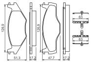 0986494057 BOSCH - Klocki ham.VW POLO 1.4D 90- przód /BOSCH/