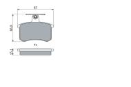 0986494059 BOSCH - Klocki ham.ALFA 164 87-,AUDI,FIAT tył /BOSCH/