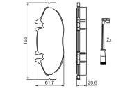 0986494081 BOSCH - Klocki ham.MERCEDES VITO CDI 2.2 03- przód /BOSCH/ z czujnikami