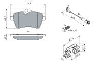 0986494087 BOSCH - Klocki ham.DB W169 A-KLASA 04->,W245 B-KLASA 05-> przód /BOSCH/