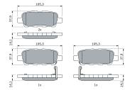 0986494090 BOSCH - Klocki ham.NISSAN MURANO 3.5 4x4 05-,X-TRAIL 2.0-2.5 4x4 01- tył /BOSCH/