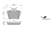 0986494095 BOSCH - Klocki ham.PEUGEOT 407,607 2.2-3.0 V6 00tył /BOSCH/