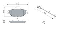 0986494115 BOSCH - Klocki ham.RENAULT MEGANE II 1.4/16V 03->,SCENIC II 1.4-1.5DCI 03-> przód