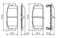 0986494137 BOSCH - Klocki ham.KIA SPORTAGE 2.0CRDI 4WD 06- HYUNDAI TERRACAN 01- tył /BOSCH/