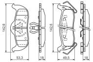 0986494142 BOSCH - Klocki ham.JEEP GRAND CHEROKEE 3.7-4.7 tył /BOSCH/