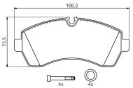 0986494194 BOSCH - Klocki ham.DB SPRINTER 06-> przód /BOSCH/