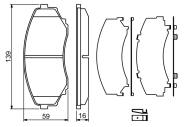 0986494204 BOSCH - Klocki ham. /BOSCH/