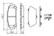 0986494232 BOSCH - Klocki ham.SUBARU IMPREZA 1.6-2.0WRX 00-tył /LPR/