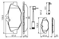 0986494285 BOSCH - Klocki ham.DB E-klasa CDI 02- przód /BOSCH/