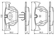 0986494286 BOSCH - Klocki ham.BMW 735i E65 01- tył /BOSCH/ 