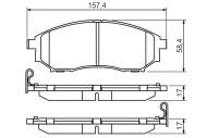 0986494295 BOSCH - Klocki ham.NISSAN NAVARA 2.5DCI 4WD 06->,PATHFINDER 2.5DCI-4.0 05-> przód /BOSCH/