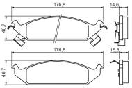 0986494313 BOSCH - Klocki ham.CHRYSLER STRATUS 95-01 przód /BOSCH/