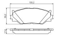 0986494316 BOSCH - Klocki ham.LEXUS IS220-250 05- przód /BOSCH/