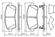 0986494321 BOSCH - Klocki ham.FORD FIESTA VI 1.4-1.6TDCI 08->,MAZDA 2 1.3-1.5 07-> przód /BOSCH/