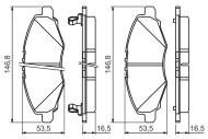 0986494326 BOSCH - Klocki ham.TOYOTA HI-LUX 2.5D-4D 05- przód /BOSCH/