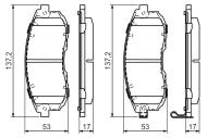 0986494337 BOSCH - Klocki ham.FIAT SEDICI 1.6-1.9D 06-,SUZUKI SX4 1.5-2.0 06- przód /BOSCH/