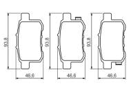 0986494338 BOSCH - Klocki ham.HONDA ACCORD VIII 2.4 08->, IX 2.0-2.2 08- tył /BOSCH/