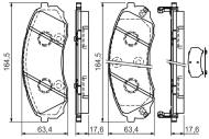 0986494377 BOSCH - Klocki ham.KIA CARNIVAL 2.7,2.9CRDI 06- przód /BOSCH/