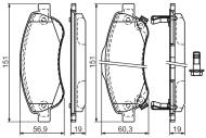 0986494379 BOSCH - Klocki ham.HONDA CR-V 2.0,2.2CDTI 07- przód /BOSCH/