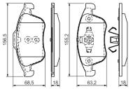 0986494381 BOSCH - Klocki ham.RENAULT LAGUNA III 1.5DCI-2.007->