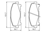 0986494382 BOSCH - Klocki ham.HONDA ACCORD IX 2.4 16v 08- przód /BOSCH/