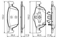 0986494383 BOSCH - Klocki ham.HONDA ACCORD 2.0,2.0i-DTEC 08- przód /BOSCH/