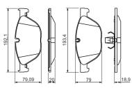 0986494429 BOSCH - Klocki ham.BMW 5,7 09-> przód /BOSCH/