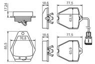 0986494436 BOSCH - Klocki ham. /BOSCH/