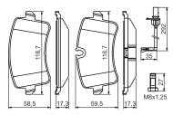 0986494446 BOSCH - Klocki ham. /BOSCH/