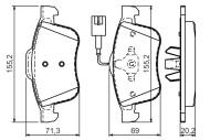 0986494465 BOSCH - Klocki ham.ALFA GIULIETTA 1.4-2.0JTDM 10-> przód /BOSCH/