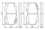 0986494497 BOSCH - Klocki ham. /BOSCH/