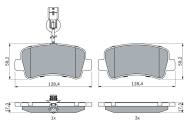 0986494500 BOSCH - Klocki ham.RENAULT MASTER 2.3DCI 10- tył / RWD, koła pojedyńcze