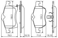 0986494508 BOSCH - Klocki ham. /BOSCH/