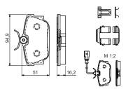 0986494529 BOSCH - Klocki ham. /BOSCH/