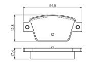 0986494536 BOSCH - Klocki ham.ALFA ROMEO MITO (08-) tył /BOSCH/