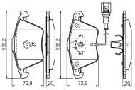 0986494550 BOSCH - Klocki ham.AUDI TT 1.8TFSI-2.0TFSI 08-> przód /BOSCH/