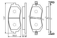 0986494558 BOSCH - Klocki ham.SUBARU BRZ 2012 -, FORESTE R 2008 -, IMPREZA 2007 - /BOSCH/