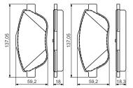 0986494564 BOSCH - Klocki ham.CITROEN C3 II 1.4-1.6HDI 11->przód /BOSCH/