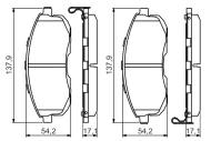 0986494572 BOSCH - Klocki ham.NISSAN PATROL 3.3D,TD 83-88 przód /BOSCH/