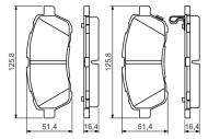 0986494574 BOSCH - Klocki ham.FORD FIESTA VI 1.4-1.6TDCI 08->,MAZDA 2 1.3-1.5 07-> przód /BOSCH/