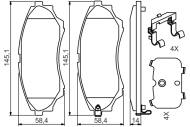 0986494587 BOSCH - Klocki ham.MAZDA B-SERIE 2.5D 4WD 99- przód /BOSCH/