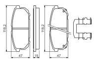 0986494590 BOSCH - Klocki ham. /BOSCH/